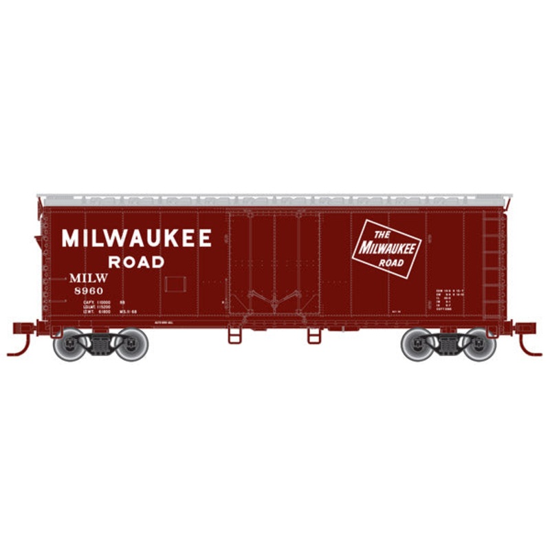 Atlas Trainman 20002030 HO Scale 40' Plug Door Boxcar Milwaukee Road MILW 8976 - NOS