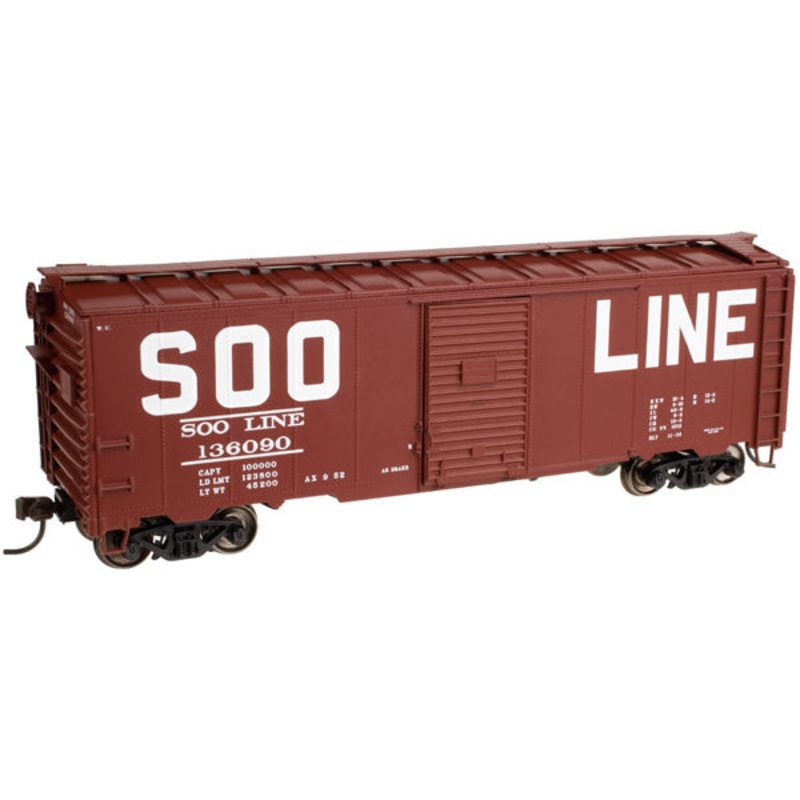 Atlas Trainman 21000045 HO Scale 40' 1937 AAR Boxcar Kit SOO Line 136090 - NOS