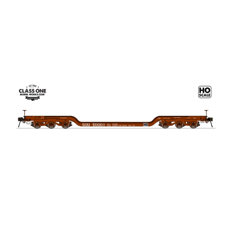 Class One Model Works HO Scale GSC Heavy Duty Flatcar Southern (Choose Options)