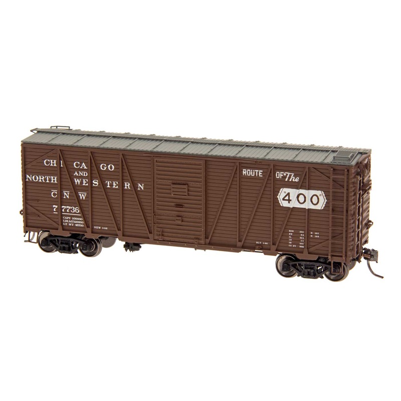 Intermountain 46072 HO Scale 40' WWII War Emergency Boxcar Chicago NorthWestern C&NW
