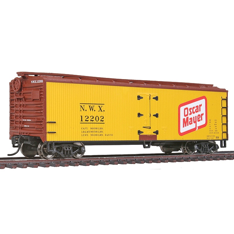 Walthers Mainline 910-3604 HO Scale 40' Double Sheathed Reefer Oscar Meyer NWX 12202 - NOS