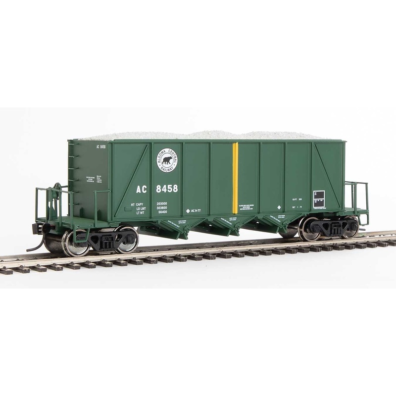 Walthers Proto 920-106015 HO Scale 40' Ortner 100 Ton Aggregate Hopper Algoma Central AC 8458