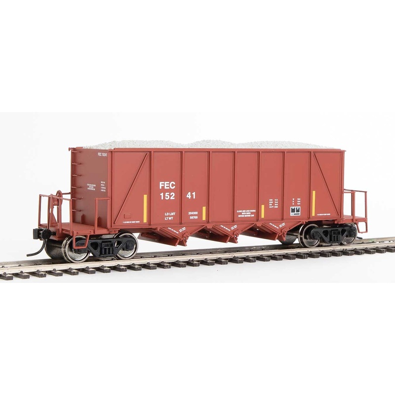 Walthers Proto 920-106024 HO Scale 40' Ortner 100 Ton Aggregate Hopper Florida East Coast FEC 15241