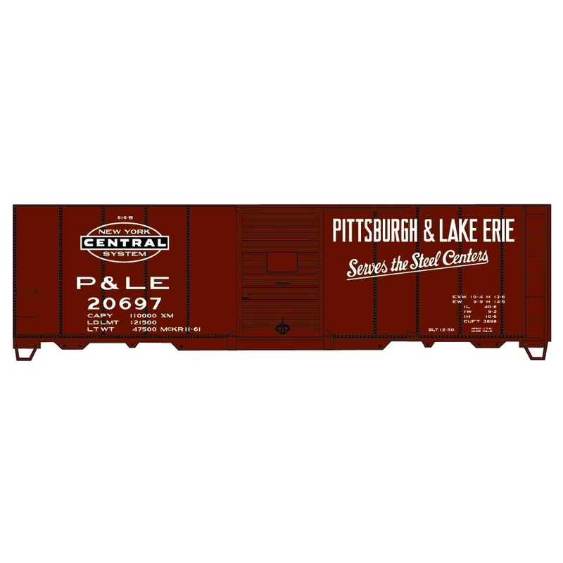 Accurail 81111 HO 40' Steel Boxcar Pittsburgh and Lake Erie P Kit