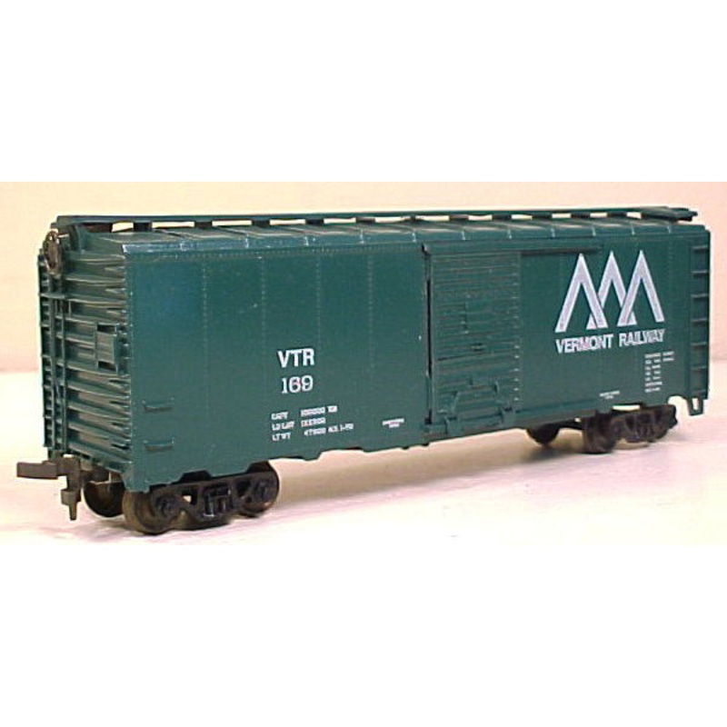 Athearn 1214 HO Scale 40' Boxcar (Blue Box Kit) Vermont Railway VTR 169 - NOS