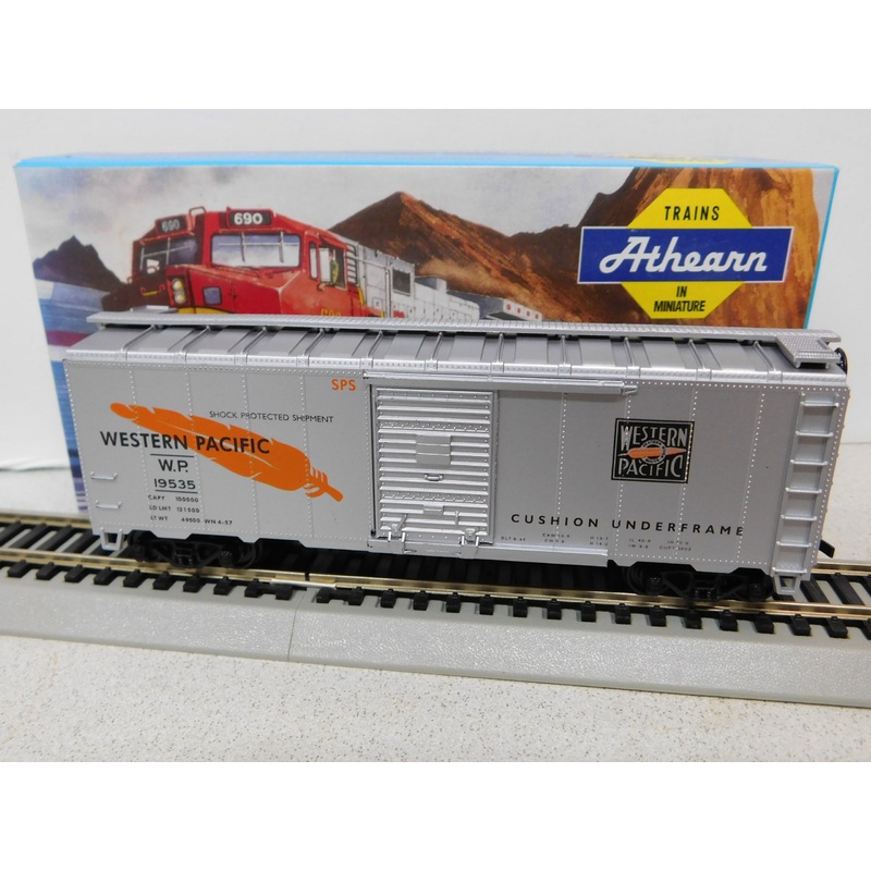 Athearn 1230 HO Scale 40' Boxcar Western Pacific WP (Blue Box Kit) - NOS