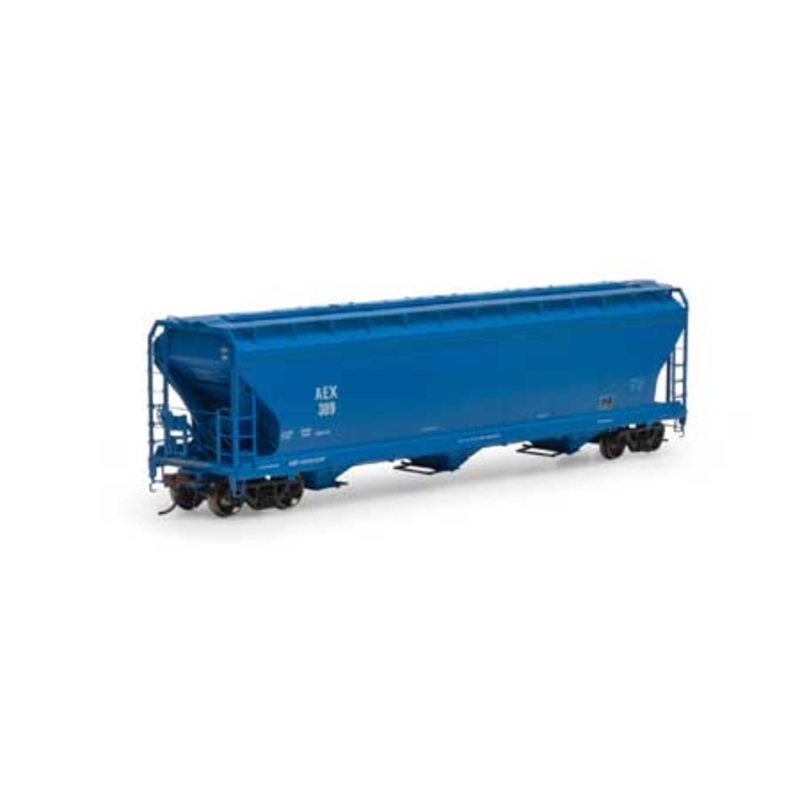 Athearn Genesis G15848 HO Scale ACF 4600 3 Bay Covered Hopper Ex-GTW AEX 389