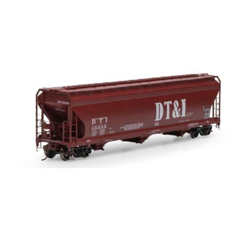 Athearn Genesis G15855 HO Scale ACF 4600 3 Bay Covered Hopper Detroit Toldeo & Ironton DT&I 10333