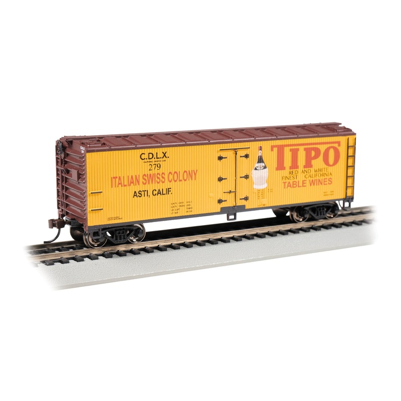 Bachmann 19811 HO Scale 40' 40' Wood Reefer TIPO Table Wine