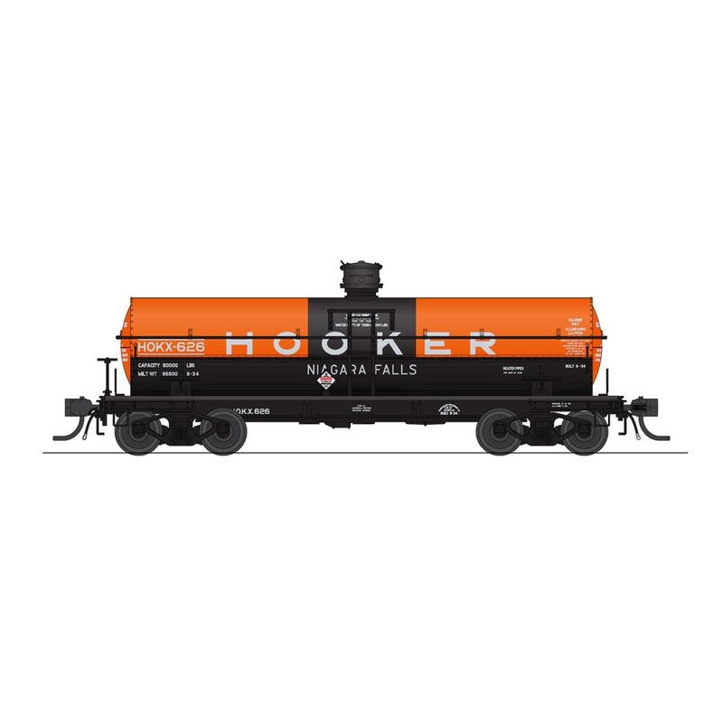 BLI 7675 HO Scale 6000 Gallon Tank Car "Delivered" Hooker HOKX 2 Pack