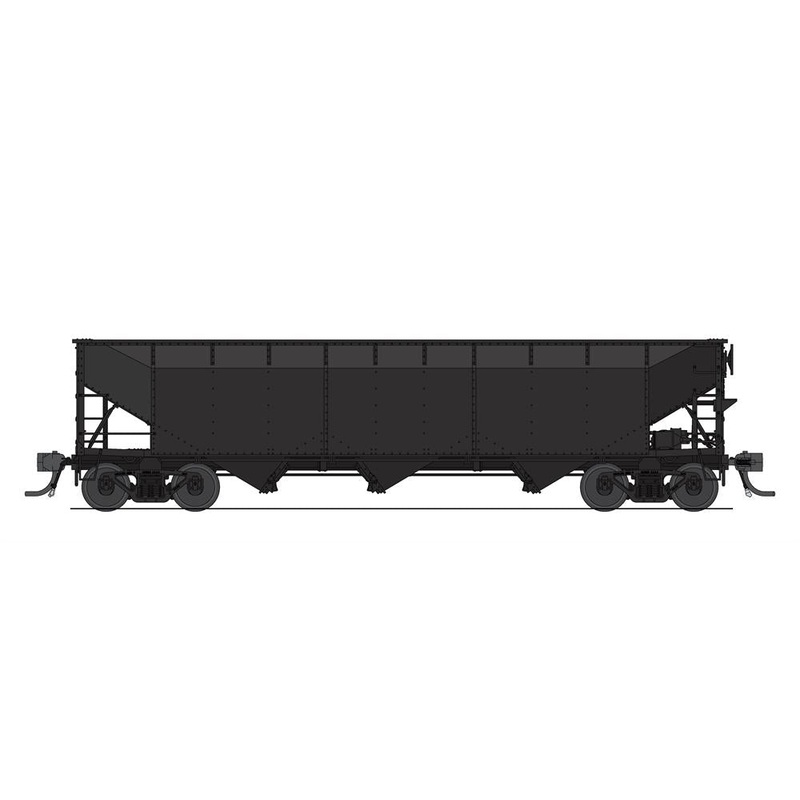 Broadway Limited Imports 7387 HO Scale AAR 70 Ton Triple Hopper Black Unlettered