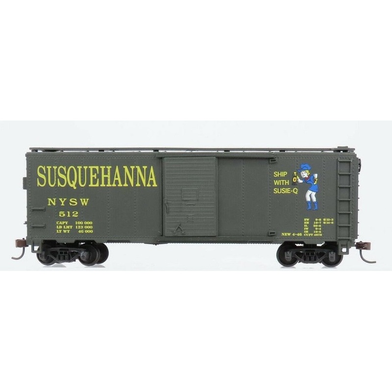 Mantua 734-305 HO Scale 40' Steel Boxcar Susquhanna NYSW 512 - NOS