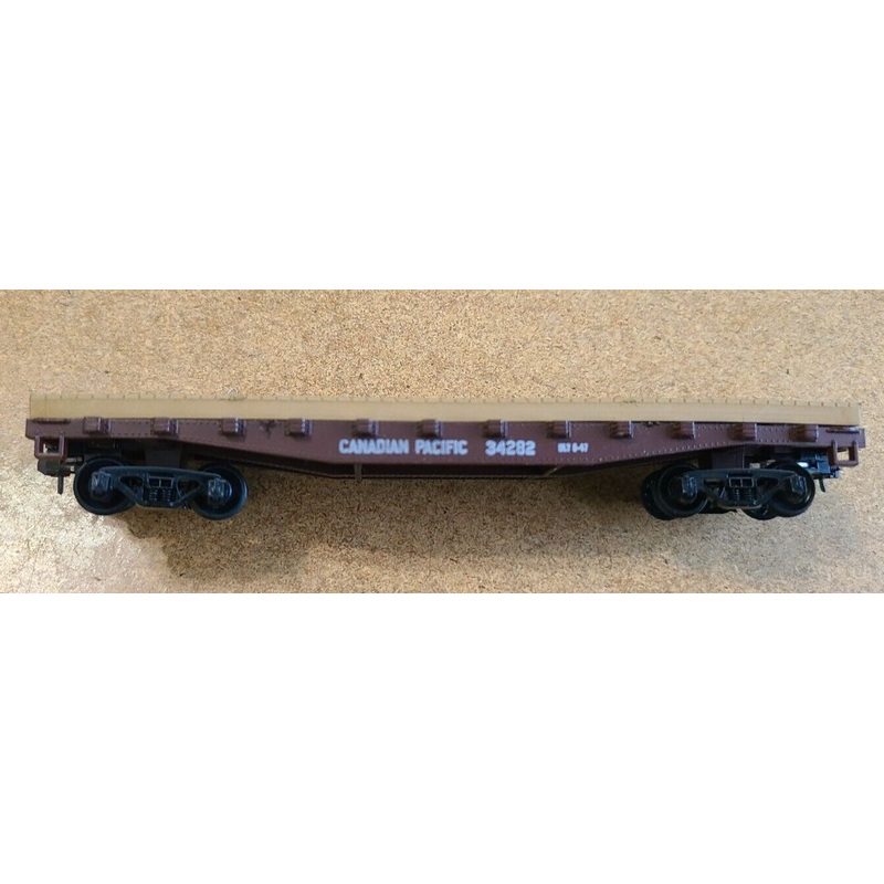 Mantua Heavys 728-80 HO Scale Flat Car Kit with Stakes Canadian Pacific CP 34282 - NOS