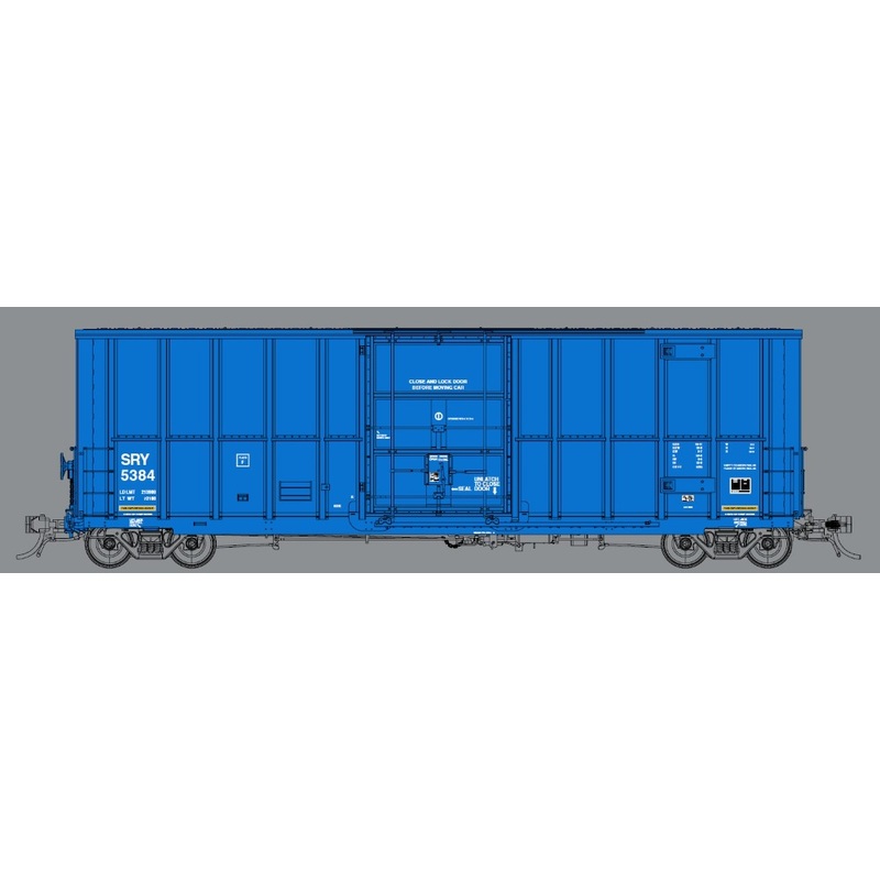 Prairie Shadows 8022C07 HO Scale Trinity 50' High Cube Boxcar SRY "Blue"