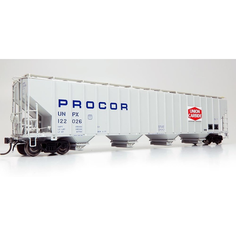 Rapido Trains 157003A HO Scale Procor 5820 Covered Hopper "Union Carbide" UNPX #'s Vary