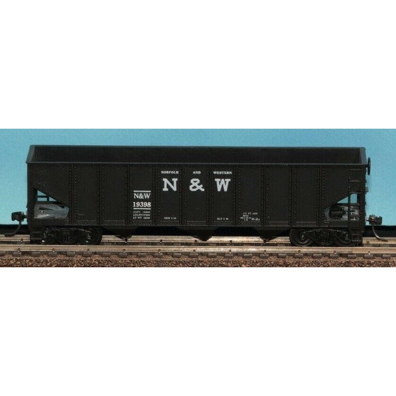 Roundhouse 1490 HO Scale 3 Bay Ribside Open Hopper Kit Norfolk & Western - NOS
