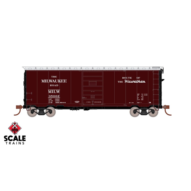 ScaleTrains Kit Classics 1233 HO Scale PS-1 Boxcar Milwaukee Road MILW 35002
