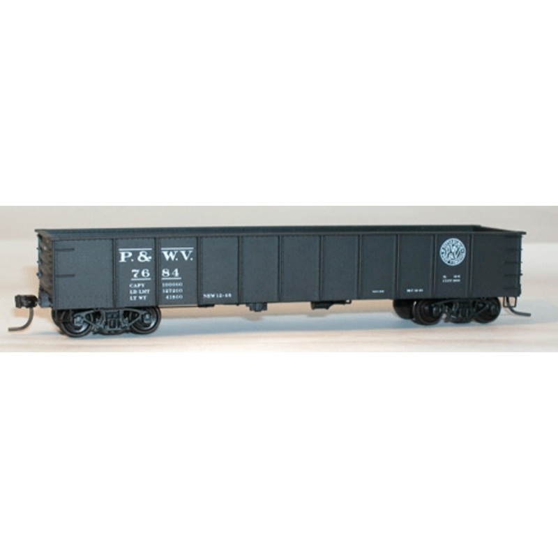 Accurail 37039 HO Scale 41' Steel Gondola Kit Pittsburgh & West Virginia 2 Pack