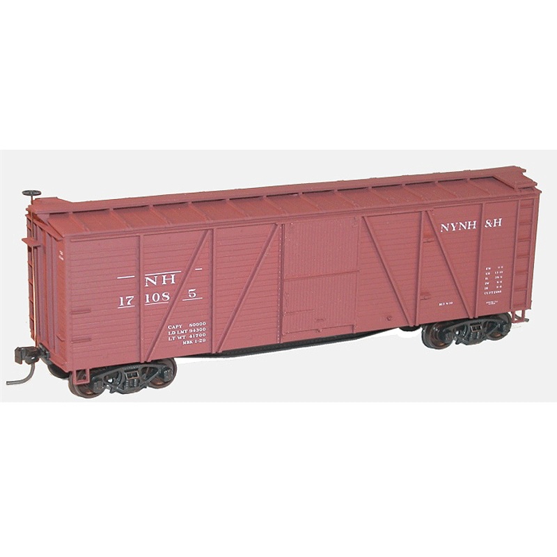 Accurail 7019 HO Scale 40' 6 Panel Wood Boxcar Kit New Haven NH 171085