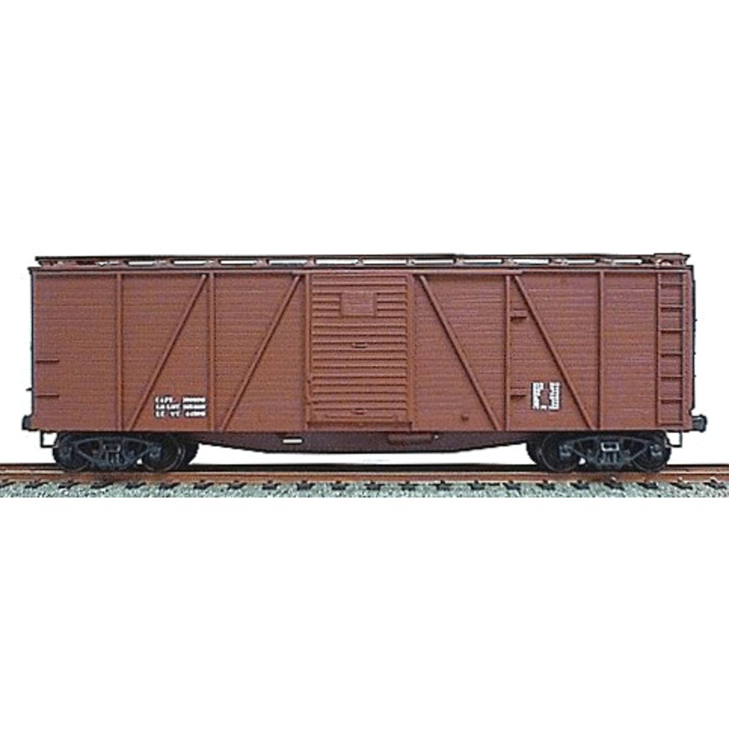 Accurail 7198 HO Scale 40' Outside Braced Boxcar Kit Mineral Red Undecorated Data Only - NOS
