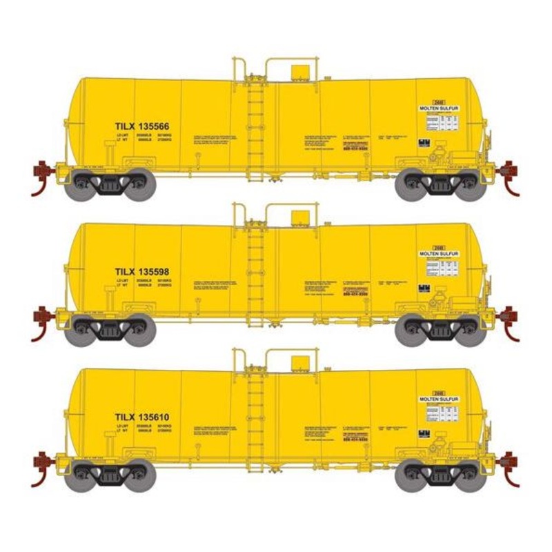 Athearn RTR 16398 HO Scale 16k Clay Slurry Tank Car Trinity TILX 3 Pack