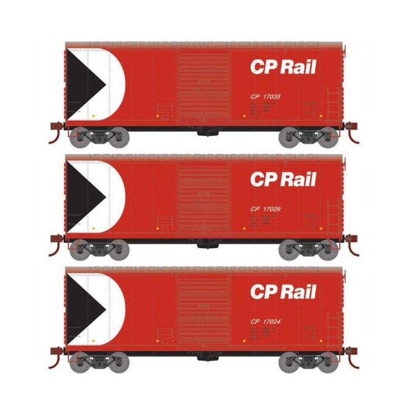 Athearn RTR 67968 HO Scale 40' Modernized Boxcar Canadian Pacific CP 3 Pack