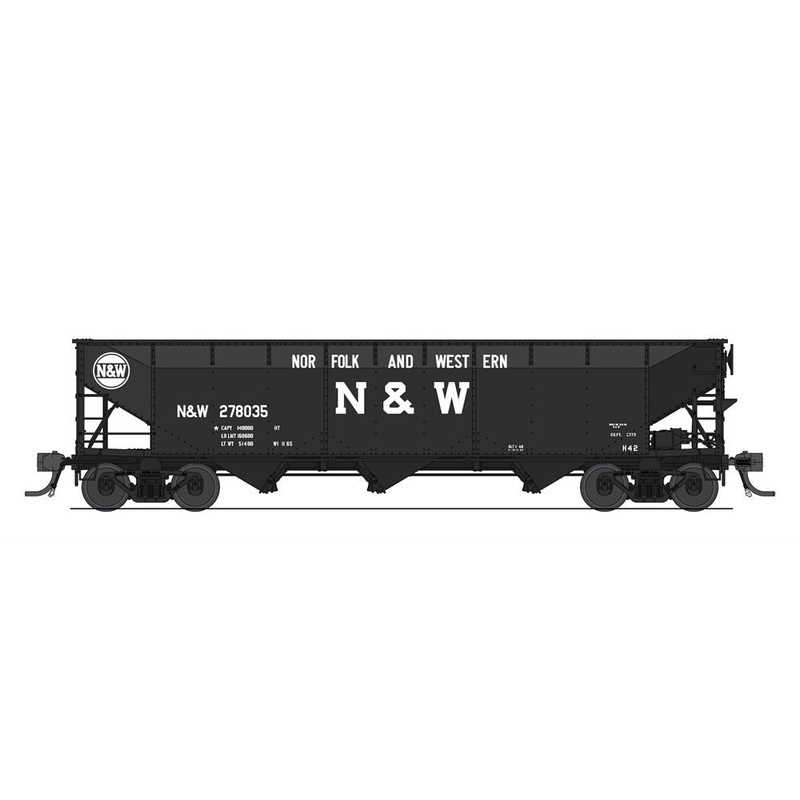 Broadway Limited Imports 8115 HO Scale 70 Ton Tripple Hopper Norfolk & Western N&W 4 Pack