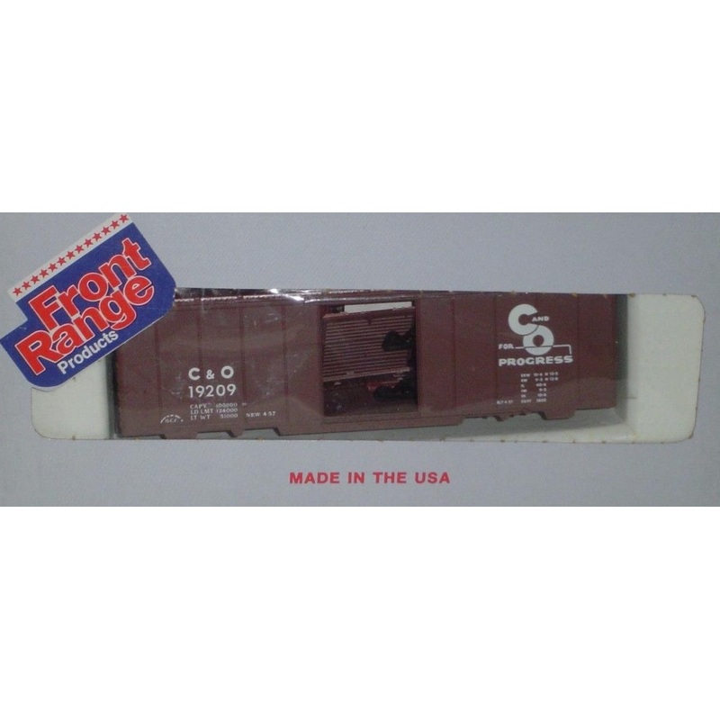 Front Range 4079 HO Scale 40' ACF Rivet Side Boxcar Kit Chesapeake & Ohio C&O 19209 - NOS