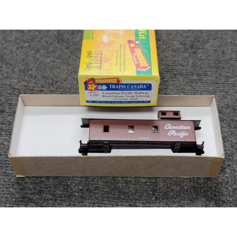 Roundhouse/Trains Canada 1-107 HO Scale Wood Caboose Kit CP 434632 - NOS