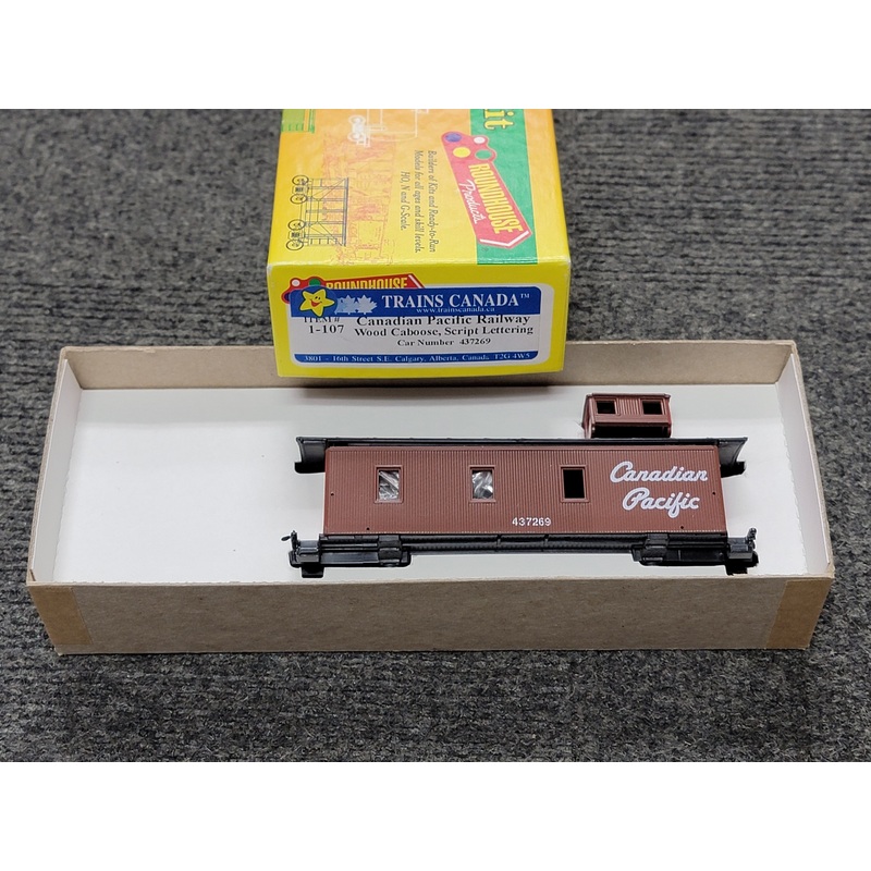Roundhouse/Trains Canada 1-107 HO Scale Wood Caboose Kit CP 437269 - NOS