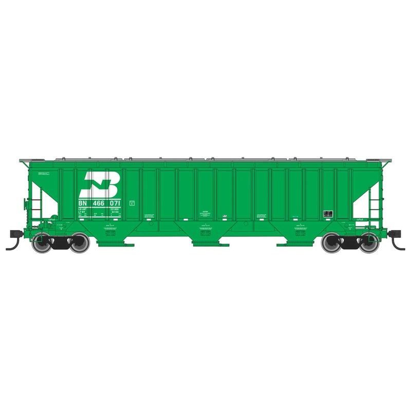 Walthers Mainline 910-49001 HO Scale 57' Trinity 4750 3-Bay Covered Hopper BN 466071
