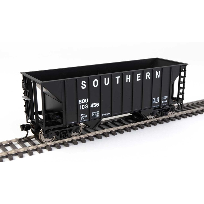 Walthers MainLine 910-56619 100 Ton 2 Bay Hopper Southern Black SOU 103456