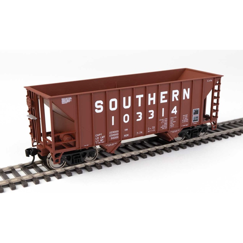 Walthers MainLine 910-56621 100 Ton 2 Bay Hopper Southern Brown SOU 103314