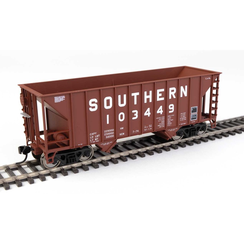 Walthers MainLine 910-56622 100 Ton 2 Bay Hopper Southern Brown SOU 103449