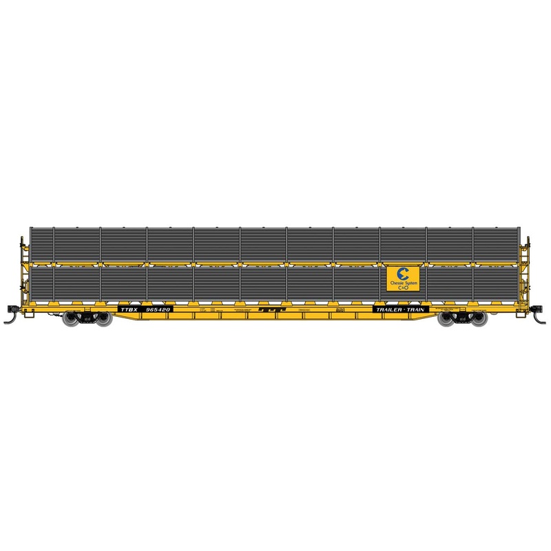 Walthers Mainline 910-8106 HO Scale 89' Bi-Level Shielded Auto Rack Chessie C&O 965433