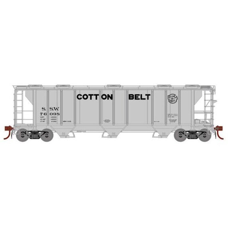 Athearn Genesis G73628 HO Scale PS-2 2893 Covered Hopper Cotton Belt SSW 76098