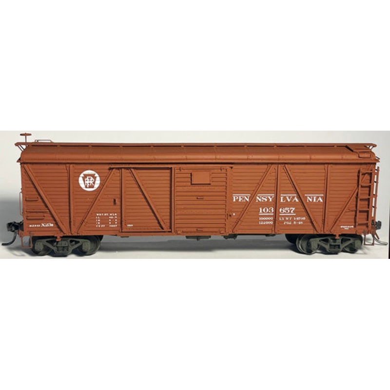 Funaro & Camerlengo 8530 HO Scale PRR X23B Round Roof Boxcar with Decals Resin Kit