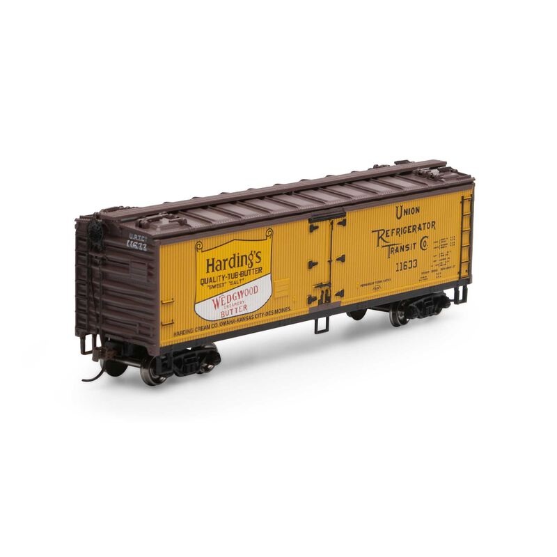 Roundhouse 06806 HO Scale 40' Wood Reefer Hardings Butter UTRX 11633