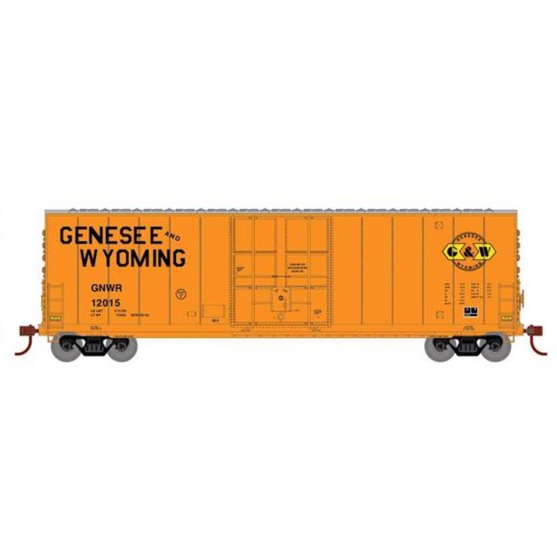 Roundhouse 1179 HO Scale 50' High Cube Smooth Side Box Car Genesee & Wyoming GNWR 12015