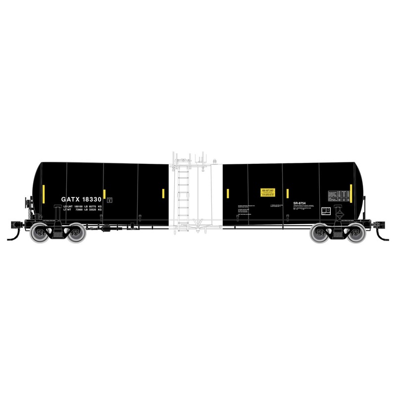 Walthers Mainline 910-48217 HO Scale Trinity 25,000 Gal Tank Car GATX 18335