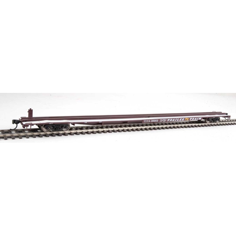 Walthers Mainline 910-5536 HO Scale G85 85' Flatcar Brown TTX 300113