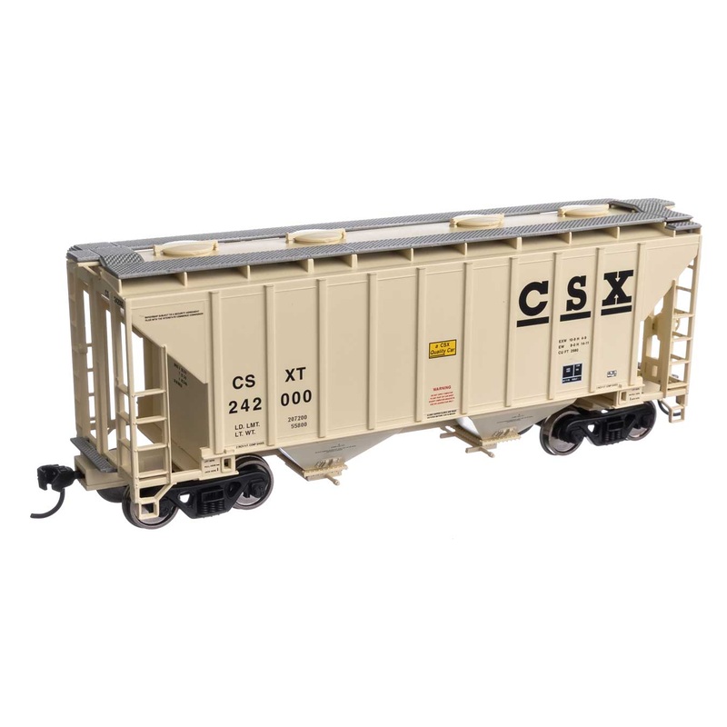 Walthers Mainline 910-7978 HO Scale 37' 2980 Cu-Ft 2-Bay Hopper CSX 242000