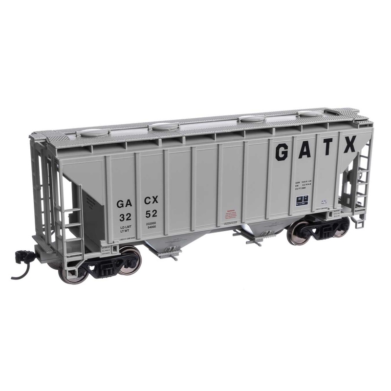 Walthers Mainline 910-7987 HO Scale 37' 2980 Cu-Ft 2-Bay Hopper GATX Corporation GACX 3252