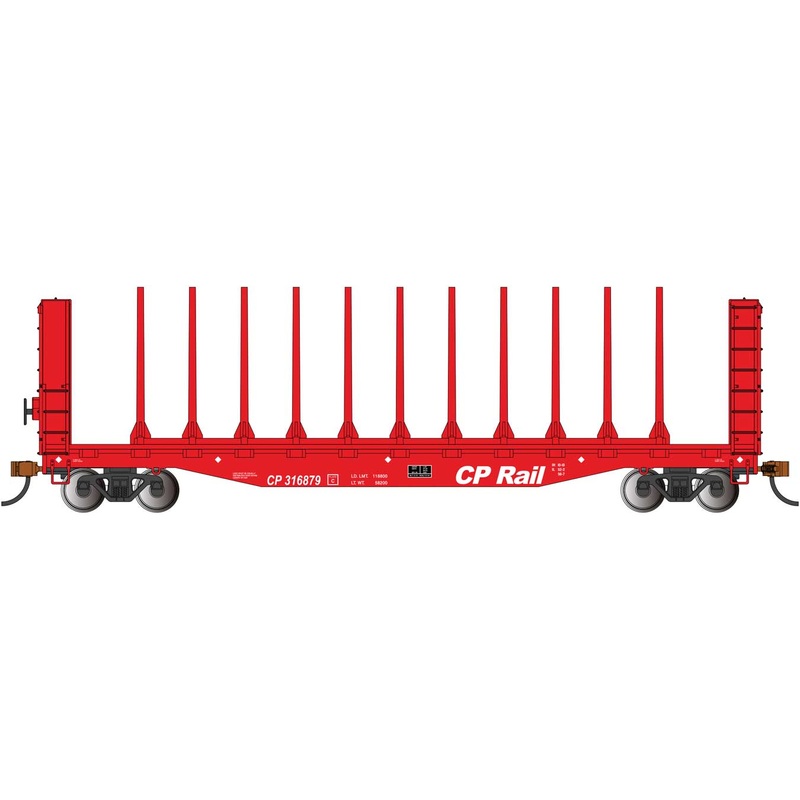 Bachmann 12907 HO Scale 52' Bulkhead Flatcar Canadian Pacific CP RAIL 316879