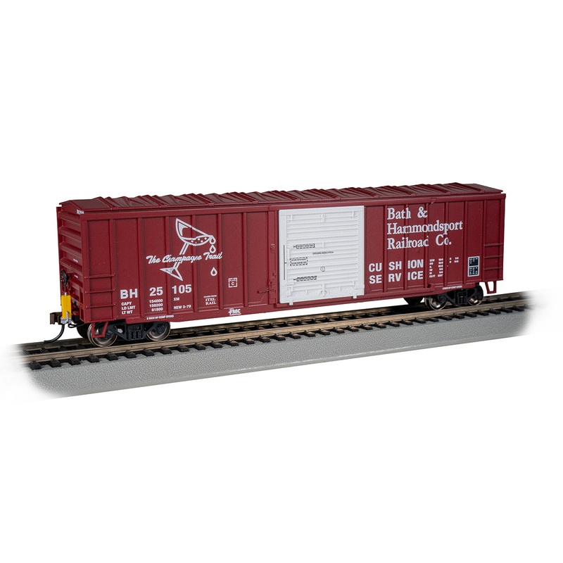 Bachmann 14910 HO Scale 50' Boxcar with EOT Bath & Hammondsport BH 25105