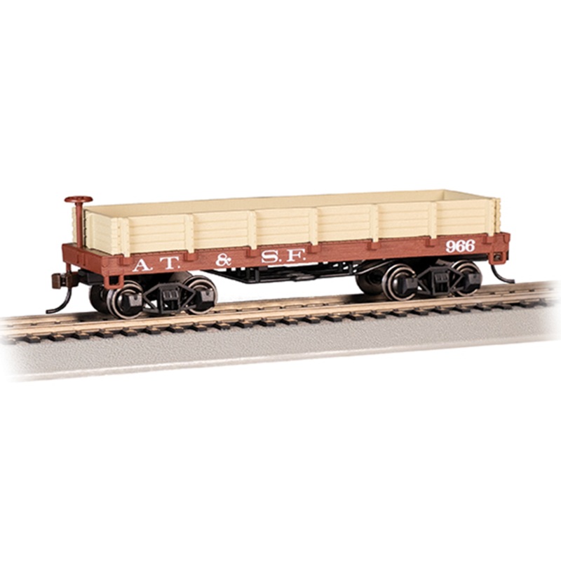 Bachmann 15401 HO Scale Old-Time Gondola Santa Fe ATSF 966