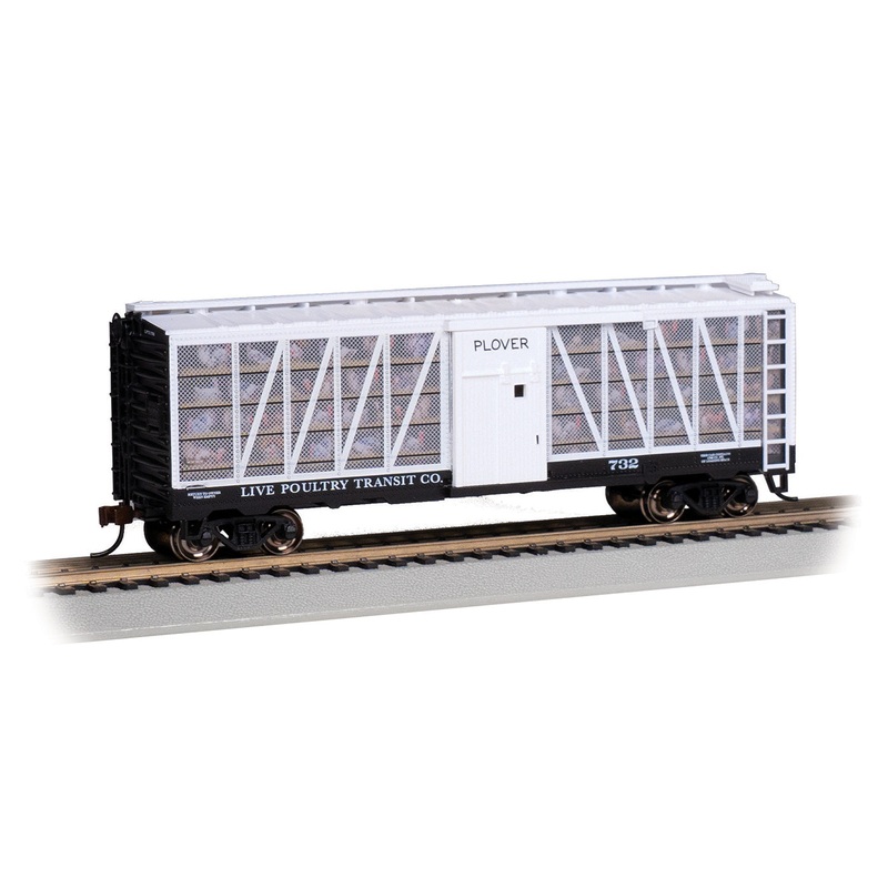 Bachmann 15906 HO Scale 40' Poultry Transport Car with Turkeys Live Poultry Transit 732
