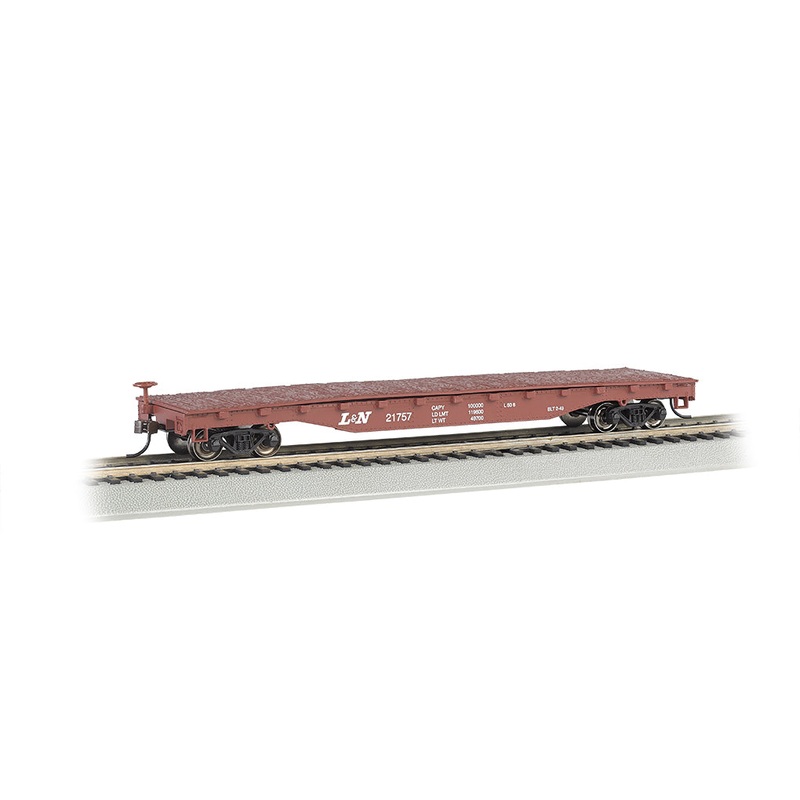 Bachmann 17315 HO Scale 52' Flatcar Louisville & Nashville L&N