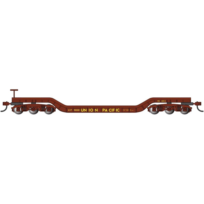 Bachmann 18338 HO Scale Heavy Duty Depressed Center Flatcar Union Pacific UP 50001