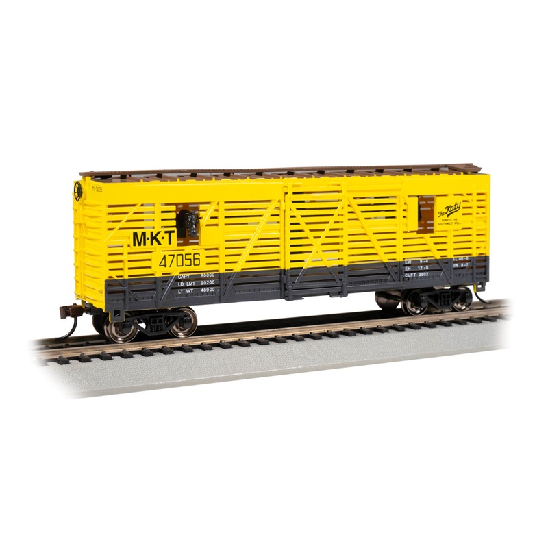 Bachmann 19713 HO Scale 40' Animated Stock Car with Horses MKT 47056